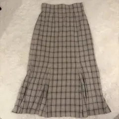 PROPORTION チェック柄 マーメイドスカート