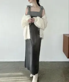 【最終値下げ・新品タグ付き】結婚式　ワンピース　ドレス　パーティドレス　ベロア