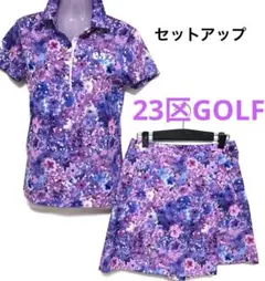 23区ゴルフ　セットアップ　半袖ポロシャツ　キュロットスカート　ゴルフ