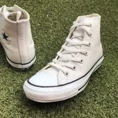 美品24 converse コンバース レザー オールスター ハイ HB808