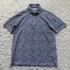 極美品✨バーニーズニューヨーク　ポロシャツ　リバティ柄　花柄　半袖　黒白のサムネイル