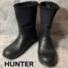 HUNTER ハンター レインブーツ スノーブーツ ボア 防寒 ブラック UK6のサムネイル