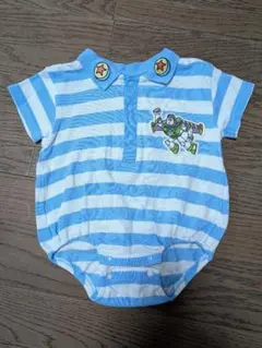 美品⭐︎ バズ・ライトイヤー ストライプロンパース 80cm