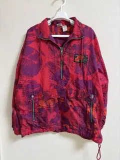 NIKE 90s 白タグ ナイロン アノラック ハーフジップ 総柄 L