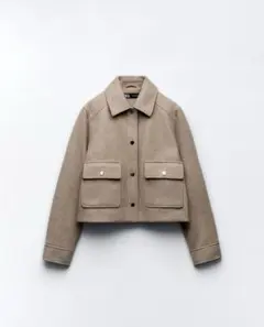 ソフトショートジャケット　ゴールドボタンジャケット　　zara ザラ