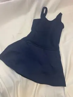 キッズ☆女の子☆ワンピース水着☆スカートタイプ☆ネイビー☆140サイズ☆