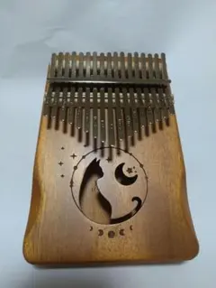 カリンバ 猫 17キー Kalimba 木製 親指ピアノのサムネイル