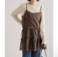 mystic　シアーレースキャミチュニック