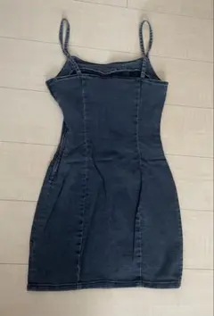 H&Mダークデニム キャミワンピース タイトフィット