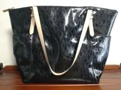 MICHAEL KORSトートバッグ 黒 エナメル