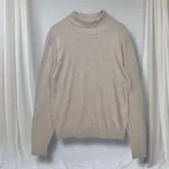 AMERICAN HOLIC タートルネックニット M 綿100 ベージュ 秋冬