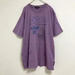 HAGAR 古着 ヴィンテージ プリント 半袖 Tシャツ 【XL】 パープル