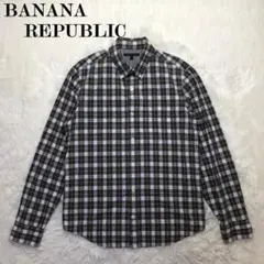 BANANA REPUBLIC 00s BDシャツ マダガスカル製 チェック M