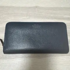 SMYTHSON ネイビー長財布