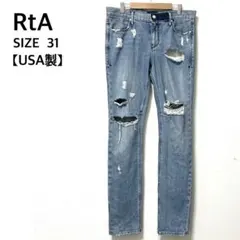 RtA　アールティーエー　ダメージ加工スキニーデニムパンツ31　スリムジーンズ