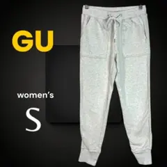 美品✨【GU】スウェットイージーパンツ　テーパード　楽かわ　ウエストゴム　白S
