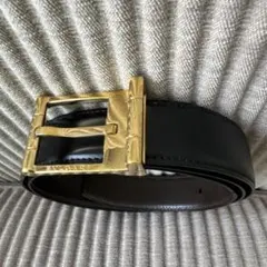 良品 Cartier 純正ベルト リバーシブル タンクドゥ ブラック/ブラウン