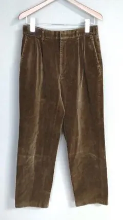 【美品】クロコダイル　メンズ　コーデュロイパンツ　ロゴ刺繍　カーキ　32