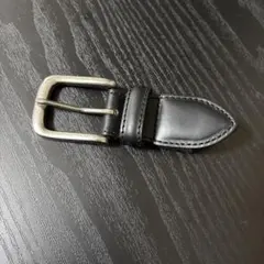 無印良品　黒レザー ベルト シルバーバックルのみ