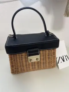新品未使用！SNS人気商品 ZARA ラタンバスケット - メルカリ