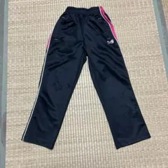 Pinoc Cabbage 黒い長ズボン 、ジャージ。サイドストライプ