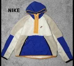 ナイキ　NIKE ハーフジップ　ボアフリース　ワンポイント刺繍　ロゴ刺繍　古着