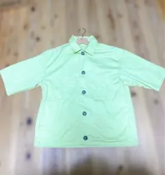 GU　蛍光　ネオンカラー　シェフシャツジャケット　セットアップ　上着のみ　s