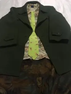 オーバーサイズ Pコート 緑