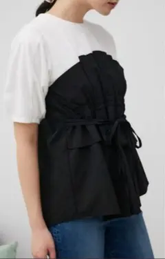 AZUL by moussy ビスチェ風 レイヤード トップス TシャツM 美品