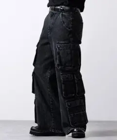 CLEL ワイドカーゴパンツ 綿100