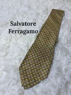 ✨Ferragamo フェラガモ ネクタイ シルク イエロー