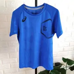 asics アシックス 半袖 Tシャツ ブルー 150cmのサムネイル