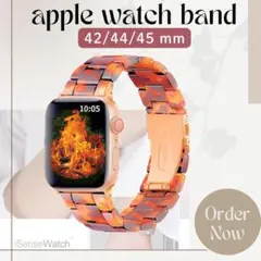 apple watch バンド レディース べっ甲 べっこう 42/44/45