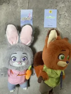 【公式品】TOPTOY ズートピア　ぬいぐるみキーホルダー　2点セット