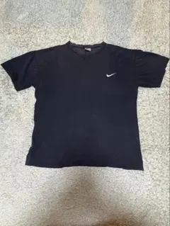 【90s】USA製NIKEナイキTシャツ　ワンポイント刺繍ロゴ　フェード