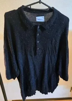 EMMA CLOTHES ポロシャツ ブラック Mサイズのサムネイル