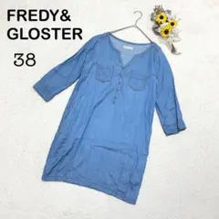【FREDY& GLOSTER】七分袖 デニムワンピース チュニック 薄手 38のサムネイル