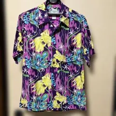 KAMEHAMEHA アロハシャツ 金魚柄 パープル Sのサムネイル