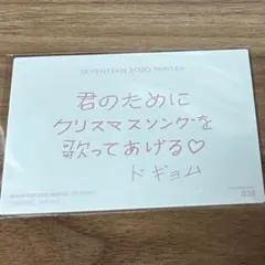 SEVENTEEN winter メッセージ トレカ ドギョム