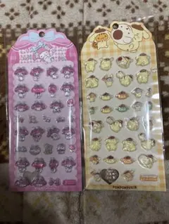 海外公式正規品　サンリオ　マイメロ　ポムポムプリン3D 立体シール　2枚セット