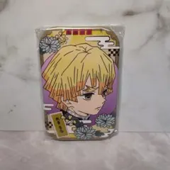 鬼滅の 我妻善逸 絵札 缶バッジ まるかくカンバッジ