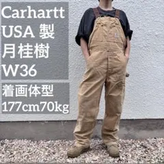USA製 カーハート ダブルニー オーバーオール R01 BRN 月桂樹ボタン