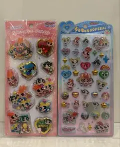 正規】パワーパフガールズ　うるちゅる スパンコール　シール　まとめ売り2枚セット