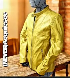 (NEVER)AcquiescePUレザーシングルライダースジャケットMsize