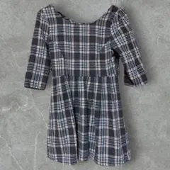 dazzlin チェック柄 七分袖 ミニワンピース　秋服　ダズリン