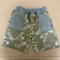 CAMP7 ハーフパンツ キッズ 155cm カーキ 総柄