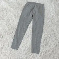 【c4941】✨美品✨UNIQLO ワッフルレギンス　グレー　ウエストゴム