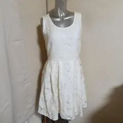 RETROGIRL　アイボリー フラワー柄 ノースリーブワンピース