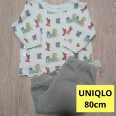 UNIQLO セサミストリート キルト パジャマ 上下セット 80