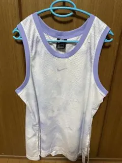 Nike メッシュ タンクトップ ホワイト/パープル
